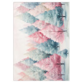 Nappe Scène hivernale de la menthe et des sapins roses (Devant)