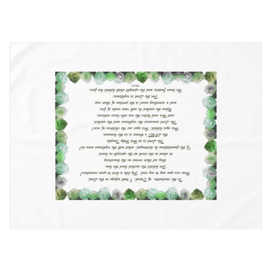 Nappe Scripture, Psalm 11, Bible Verse, (Devant (Horizontal))