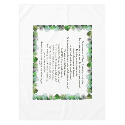 Nappe Scripture, Psalm 11, Bible Verse, (Devant)