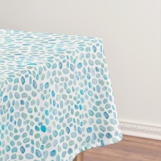 Nappe Seaglass Motif Turquoise Pebble Texture côtière (In Situ)