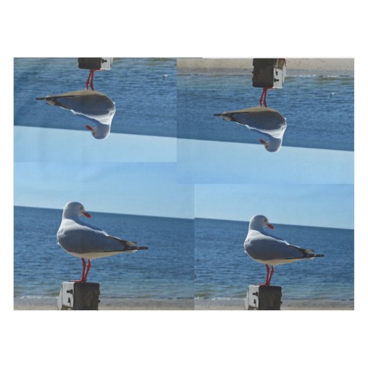 Nappe Seagull Beach Joli Tissu De Table. (Devant (Horizontal))