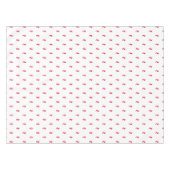 Nappe Seahorse rouge blanc animaux de mer motif moderne  (Devant (Horizontal))