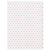 Nappe Seahorse rouge blanc animaux de mer motif moderne  (Devant)