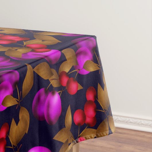 Nappe Seamless dark plum fruits purple berries cherry (In Situ)