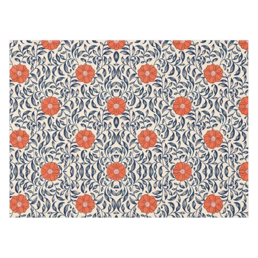 Nappe Seamless floral pattern with vibrant orange flower (Devant (Horizontal))