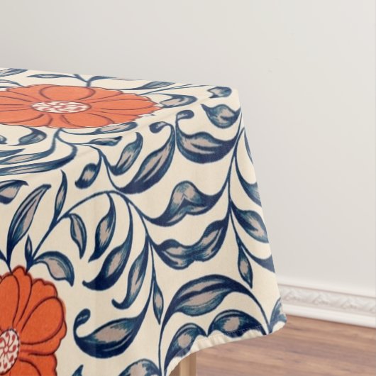Nappe Seamless floral pattern with vibrant orange flower (In Situ)
