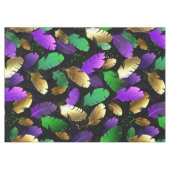 Nappe Seamless Pattern with Mardi Gras feathers (Devant (Horizontal))