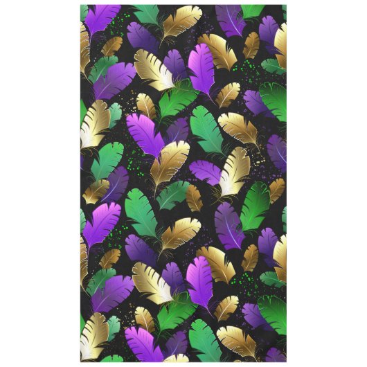 Nappe Seamless Pattern with Mardi Gras feathers (Devant)