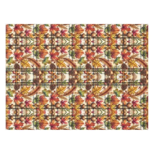Nappe Semaine automnale Plaid avec feuilles d'automne (Devant (Horizontal))