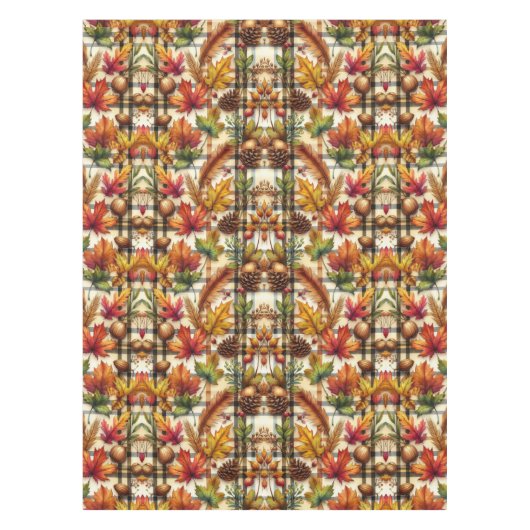 Nappe Semaine automnale Plaid avec feuilles d'automne (Devant)
