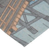 Nappe Senju Grand pont sur la rivière Sumida Japon Ukiyo (Angle)