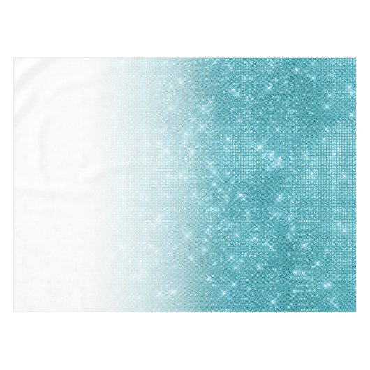 Nappe Séquin Ombre de Parties scintillant Bleu d'Aqua br (Devant (Horizontal))