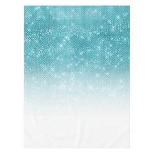 Nappe Séquin Ombre de Parties scintillant Bleu d'Aqua br