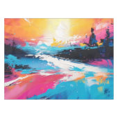 Nappe Sérénité radiante : Réflexions Abstraites sur le c (Devant (Horizontal))