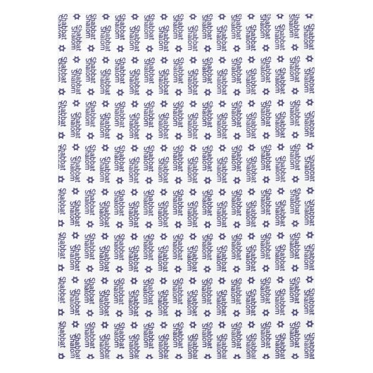 Nappe Shabbat shalom et Star of David motif (Devant)