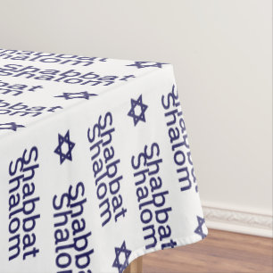 Nappe Shabbat shalom et Star of David motif