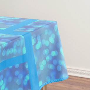 Nappe Shades of Blue bokehTablecloth