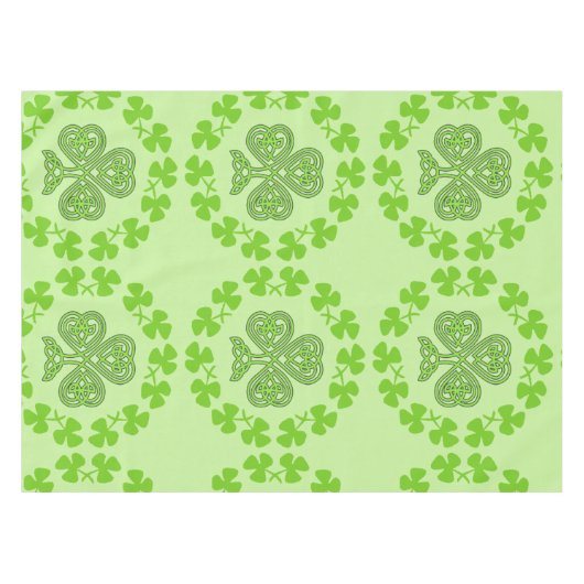 Nappe Shamrock de la Saint Patrick Vert (Devant (Horizontal))