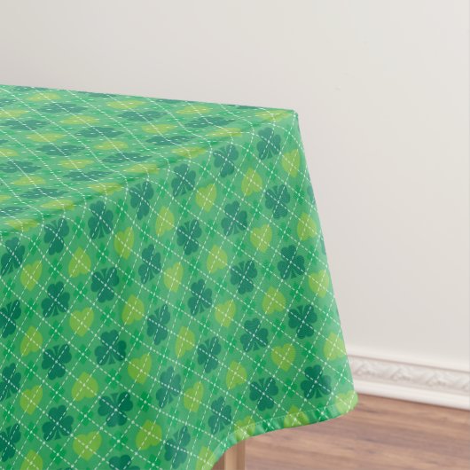 Nappe Shamrocks verts et Jacquards de coeur Motif (In Situ)