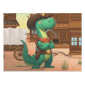 Nappe Shérif de dinosaure mignon/cowboy (Devant (Horizontal))