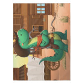 Nappe Shérif de dinosaure mignon/cowboy (Devant)