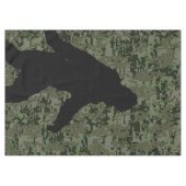 Nappe Silhouette Bigfoot sur Camouflage numérique Woodla (Devant (Horizontal))