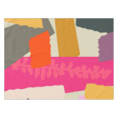 Nappe Silhouette botanique moderne Blocs de couleurs art (Devant (Horizontal))