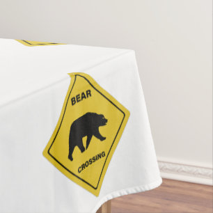 Nappe Silhouette d'ours de l'enseigne de passage d'ours