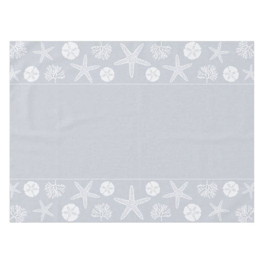 Nappe Silhouettes de la vie marine (gris côtier) (Devant (Horizontal))