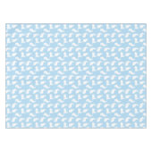 Nappe Silhouettes de lapins mignons sur fond bleu de Pâq (Devant (Horizontal))