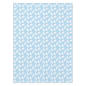 Nappe Silhouettes de lapins mignons sur fond bleu de Pâq (Devant)