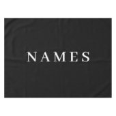 Nappe Simple Black Custom Ajouter Votre Nom Élégant (Devant (Horizontal))