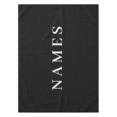 Nappe Simple Black Custom Ajouter Votre Nom Élégant (Devant)