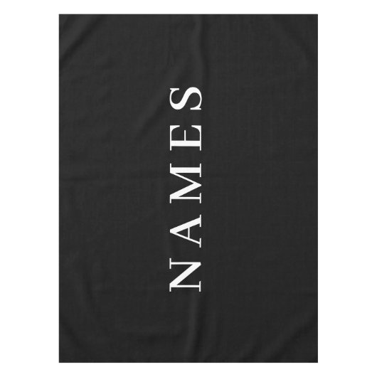 Nappe Simple Black Custom Ajouter Votre Nom Élégant (Devant)