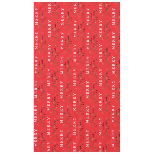 Nappe Simple Élégant Monogramme Joyeux Noël (Devant)