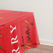 Nappe Simple Élégant Monogramme Joyeux Noël (In Situ)