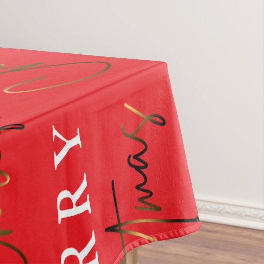 Nappe Simple Élégant Monogramme Joyeux Noël (In Situ)