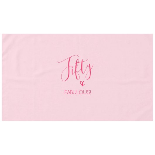 Nappe Simple et chic Cinquante et FABULEUX ! Rose sur ro (Devant (Horizontal))