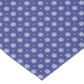 Nappe simple floral solide bleu motif rétro petit flowe (Angle)