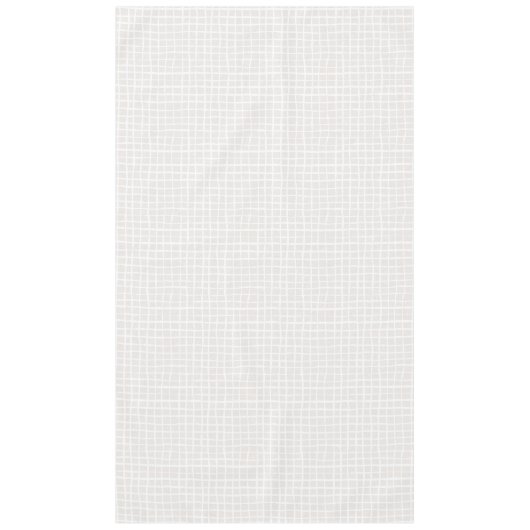 Nappe Simple grille géométrique beige blanc vérification (Devant)