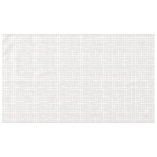 Nappe Simple grille géométrique beige blanc vérification (Devant (Horizontal))