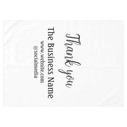 Nappe Simple merci d'ajouter des détails de nom d'entrep (Devant (Horizontal))