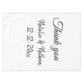 Nappe Simple minimal thank you couple name text date cus (Devant (Horizontal))