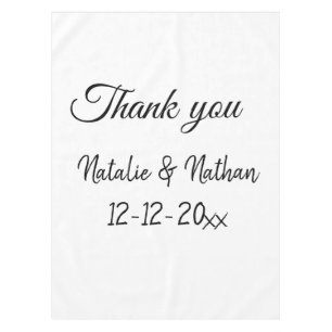 Nappe Simple minimal thank you couple name text date cus