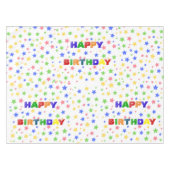 Nappe Simple moderne Pastel Star fête d'anniversaire col (Devant (Horizontal))