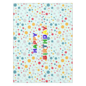 Nappe Simple moderne rouge vert Polka dot fête d'anniver (Devant)