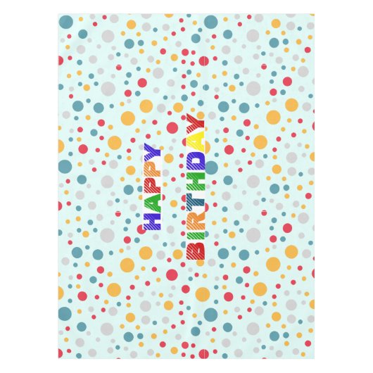 Nappe Simple moderne rouge vert Polka dot fête d'anniver (Devant)