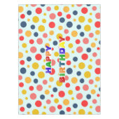 Nappe Simple moderne rouge vert Polka dot fête d'anniver (Devant)
