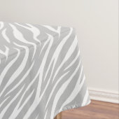 Nappe Simple Zebra Print Grey Blanc mou Motif moderne (In Situ)