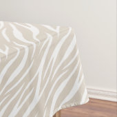 Nappe Simple Zebra Print Taupe blanc mignonne Motif mode (In Situ)
